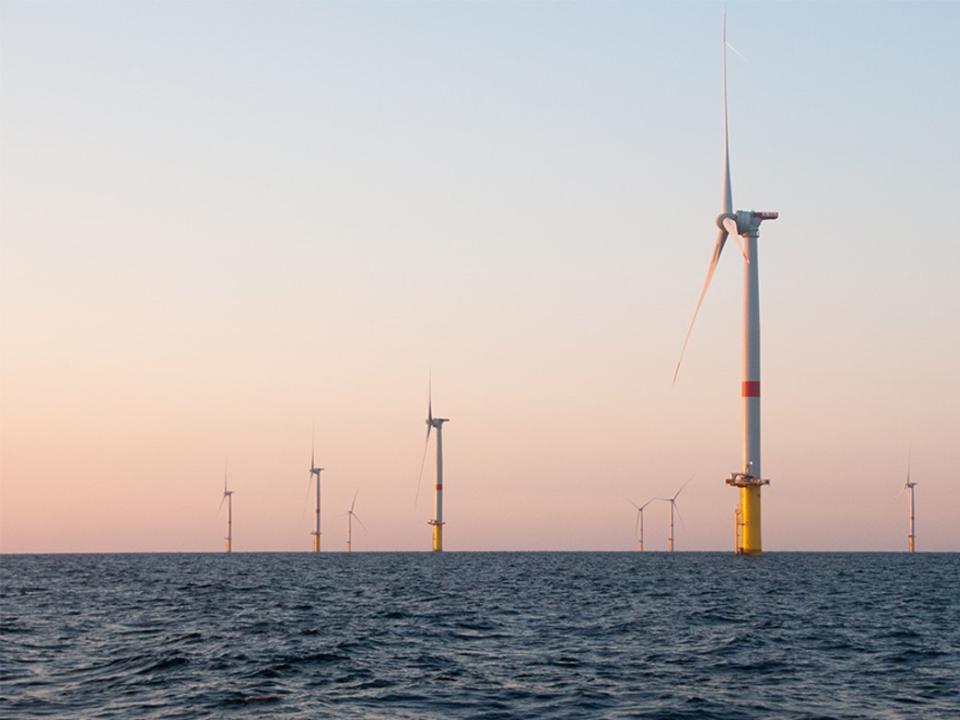 Parc éolien en mer de St Nazaire, 1er parc opérationnel français. Photo France Energies Marines